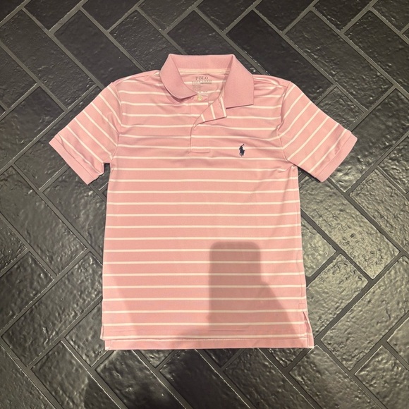 Ralph Lauren Other - Ralph Lauren Polo Shirt Boys Youth Size 18 | Pink Stripe Performance